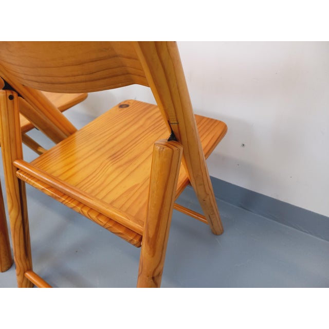 Vintage Folding Pine Chairs, 1980s, Set of 2 For Sale - Image 18 of 18