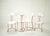 Mid-Century Modern Italian Red and White Metal and Wood Chairs, 1980s, Set of 4 For Sale - Image 9 of 16