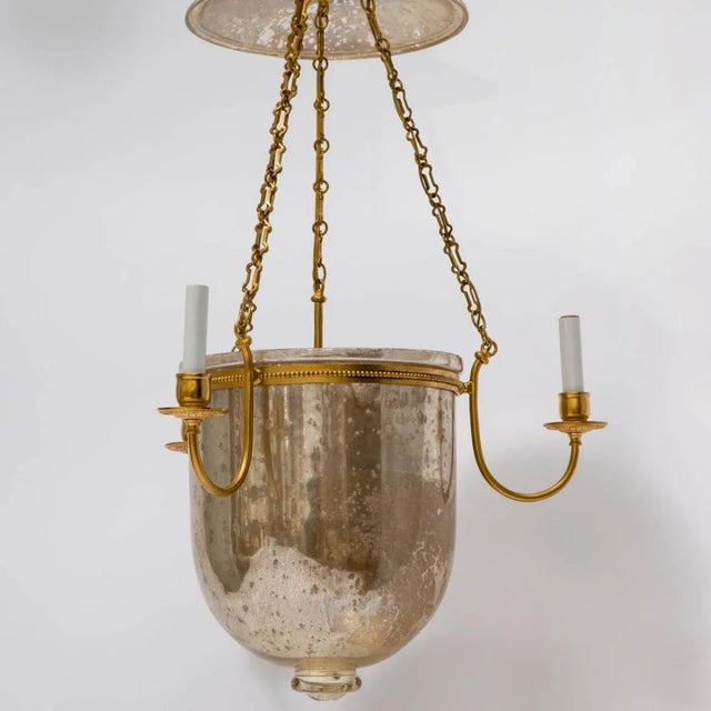 Metal Bell Jar Hurricane Lantern For Sale - Image 7 of 8