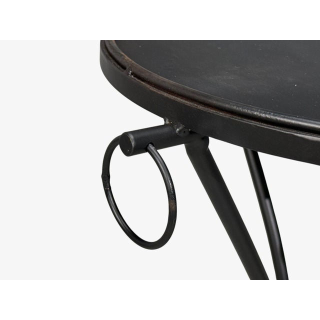Jean-Michel Frank Style, Side Tables or Gueridons, Painted Iron, 20th C. For Sale - Image 10 of 12