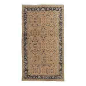 Antique Indo-Mahal, Handmade Oriental Rug, Blue, Taupe, Creams All-Over Design