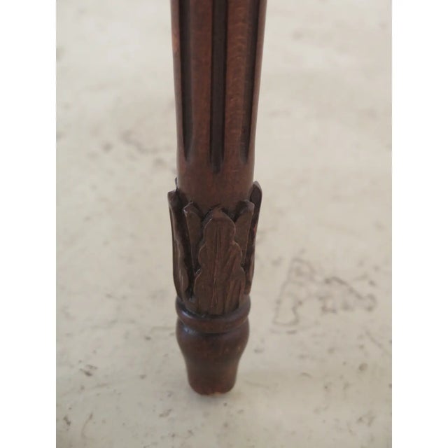 Wood 1990s Shield Back Style Upholstered Arm Chairs - Pair For Sale - Image 7 of 7