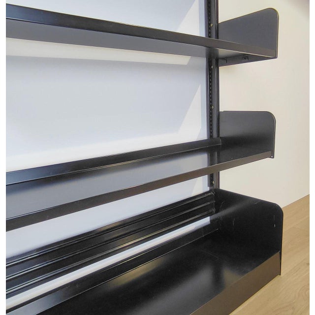 Black Black Metal Congress Bookcase attributed to Lips Vago, 1970s For Sale - Image 8 of 11