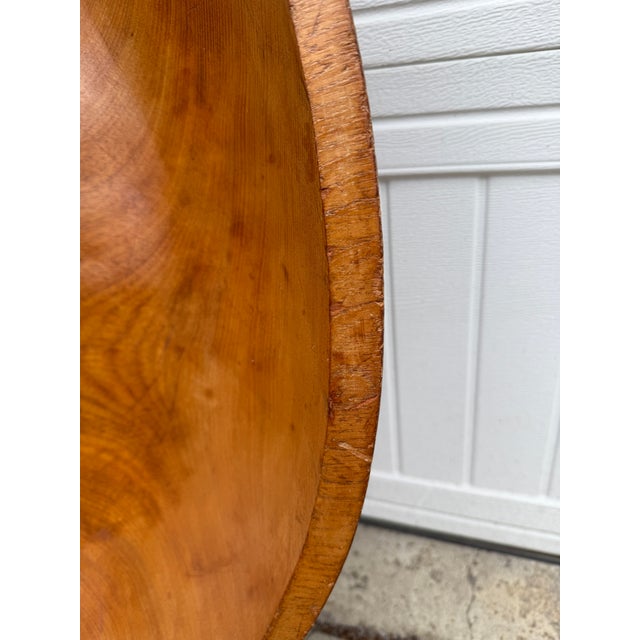 Brown Monumental Farmhouse Dough Bowl – 40 Inches Round For Sale - Image 8 of 10