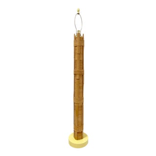 Hollywood Regency Boho Bamboo Floor Lamp For Sale