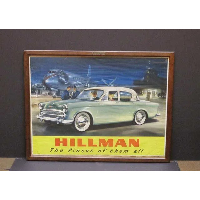 English Large English Hillman Car Print, Framed Under Glass For Sale - Image 3 of 11