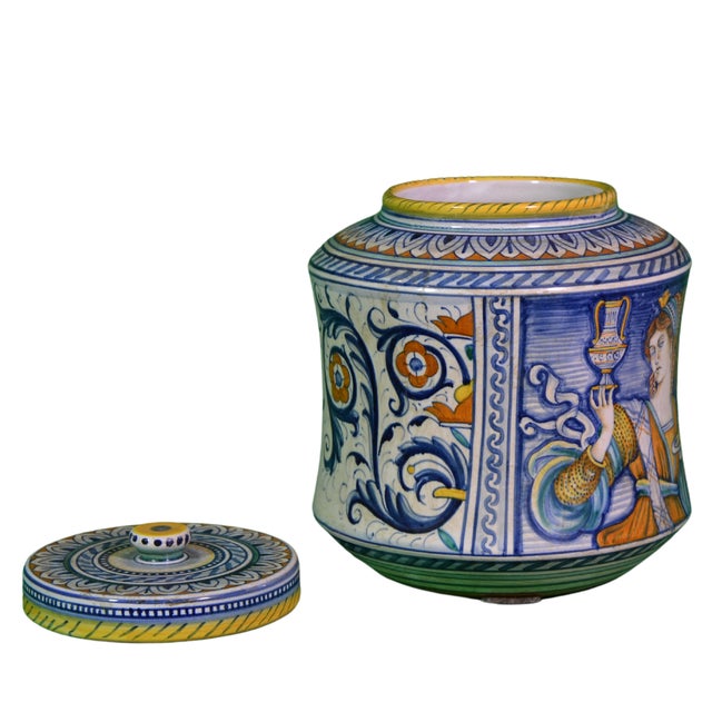Blue Italian Majolica Albarelo by Fernando Calzolari, 1980s For Sale - Image 8 of 8