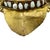 Gold Vintage Tibetan Gilt Copper Jeweled Ritual Mask With Coral and Turquoise Inlay For Sale - Image 8 of 11