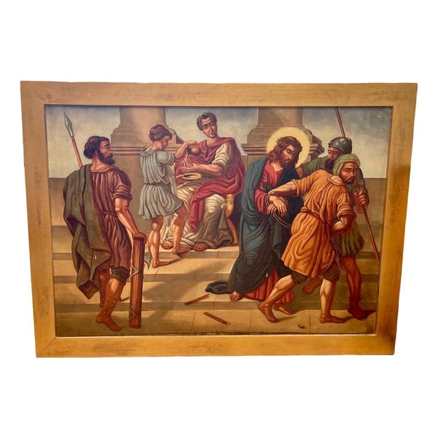 The Judgement of Jesus, 19th Century, Oil Painting For Sale - Image 11 of 11
