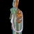 Murano Victorian Dress Woman Pink Blue White Gold Flecks Vintage Italian Art Glass Figure Sculpture For Sale - Image 10 of 13
