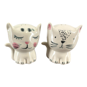 1950s Mid-Century Modern Anthropomorphic Japan Male and Female Cat Salt/Pepper Shakers - a Pair