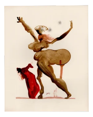 Salvador Dali, Manto (Daughter of Tiresias), 1964, Original Woodcut