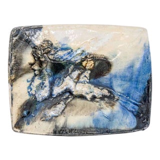 Blue Ceramic Plate from Jeppe Hagedorn, Denmark, 1960s For Sale