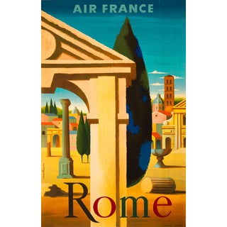 Rome for Air France by Nathan 1957 Italian Travel Poster For Sale