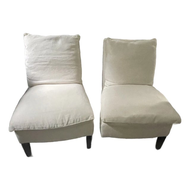 Lee Industries Slipper Chairs- Pair For Sale