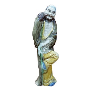 Circa 1920 Chinese Export Porcelain Taoist Immortal Li Tieguai Figurine, Early Republic Period For Sale