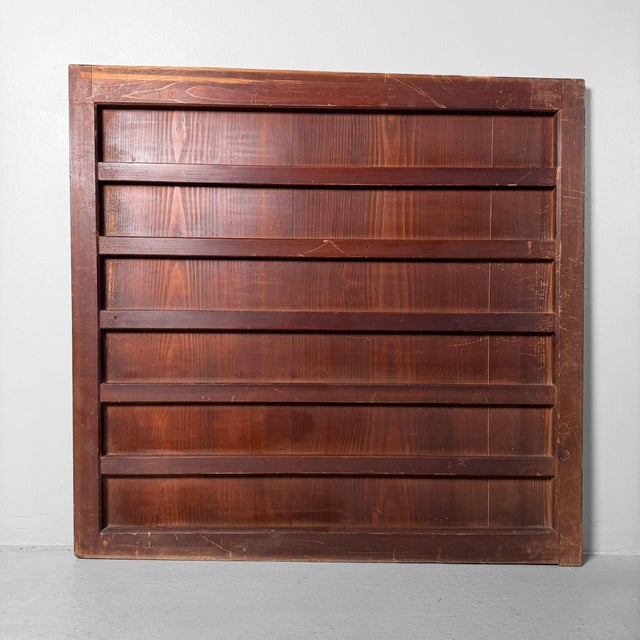 Antique Japanese Wooden Wall or Door Panels, 1890s, Set of 2 For Sale - Image 4 of 11