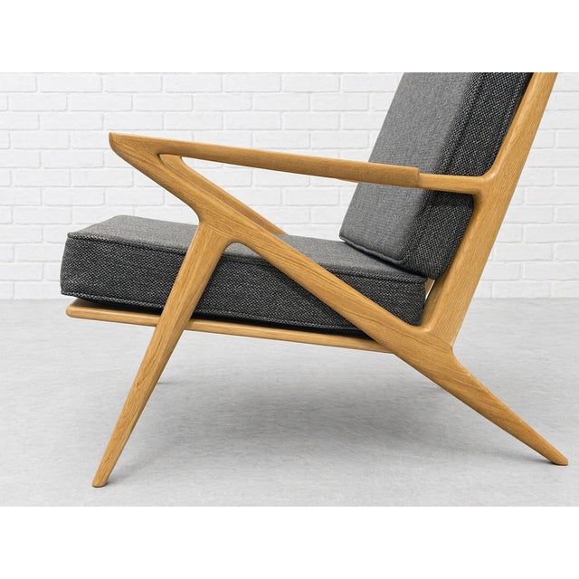 Mid Century Modern Oak Lounge Chair – Handcrafted Sculptural Armchair For Sale - Image 4 of 13