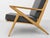 Mid Century Modern Oak Lounge Chair – Handcrafted Sculptural Armchair For Sale - Image 4 of 13