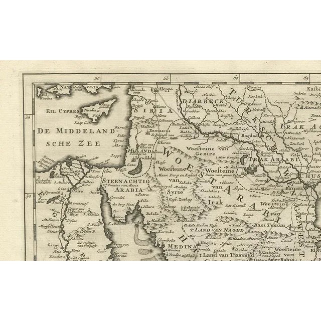 Map of Arabia Tirion, 1730 For Sale - Image 5 of 10
