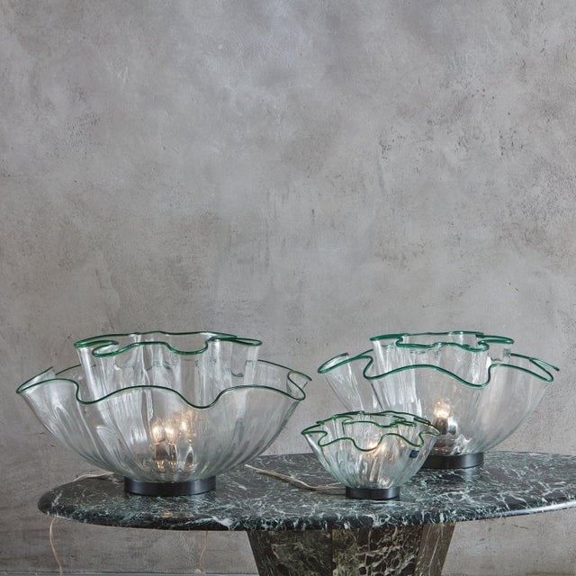 Mid-Century Modern 1968 Medium Murano Glass Galea Lamps by Adalberto Dal Lago for Vistosi For Sale - Image 3 of 12