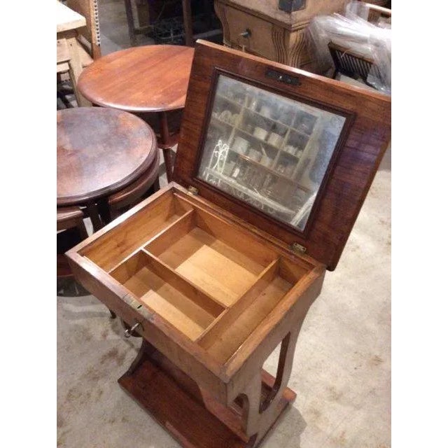 French Late 1800's French Lift Top Vanity Table For Sale - Image 3 of 7