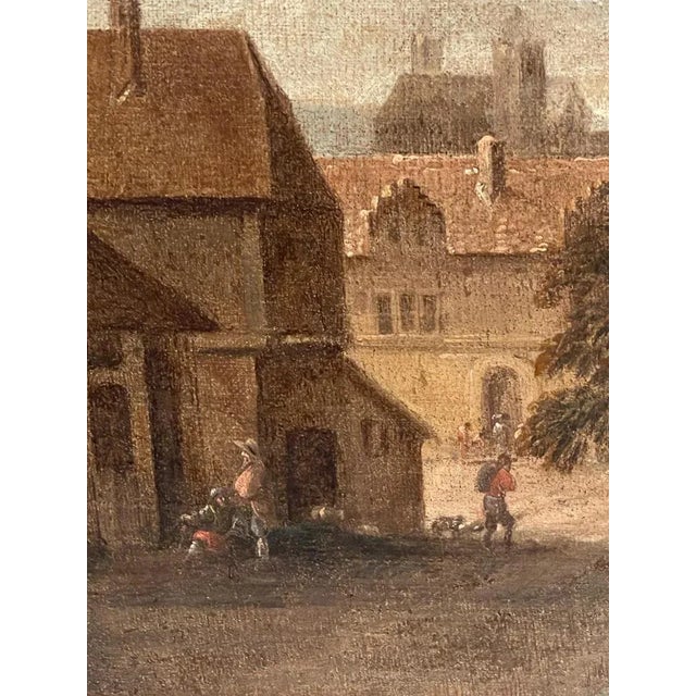 Flemish Artist, Landscape, Oil on Canvas, 18th Century For Sale - Image 4 of 9