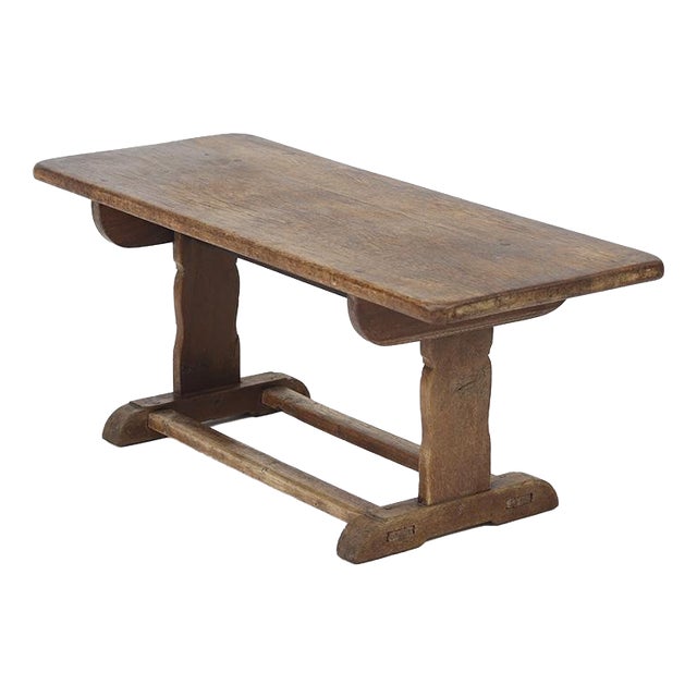 Antique Rustic Farmhouse Refectory Coffee Table in Oak For Sale