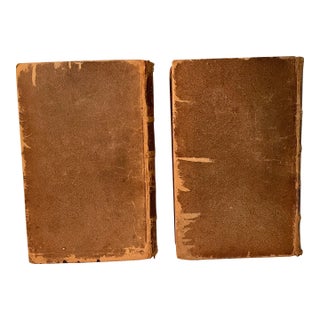 1840 Antique Leather Books Lectures on Theology John Dick 2 Volumes For Sale