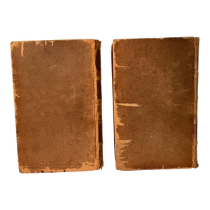 Antique Leather Books - Set of 2 - 1840 - Theology by John Dick