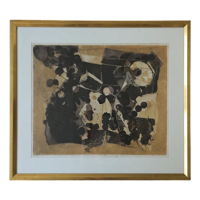 Thormod Larsen, Composition, 1961, Color Etching For Sale