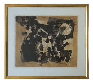 Thormod Larsen, Composition, 1961, Color Etching