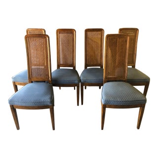 1960s Henredon Cane Back Dining Chairs - Set of 6 For Sale