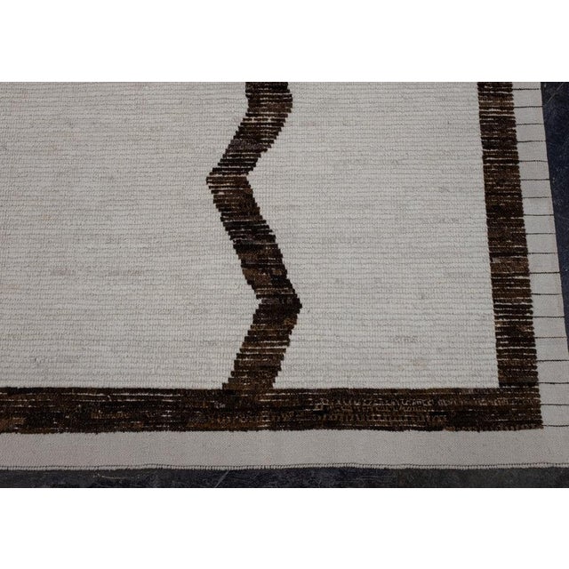 2010s Hand Knotted Turkish Tulu Rug 8'11" x 12'9" For Sale - Image 5 of 11