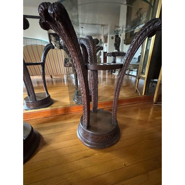 Antique Art Nouveau Grosfeld House Plume Base Side Table Set For Sale - Image 9 of 11