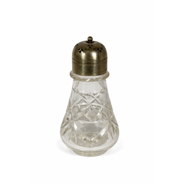Early 20th Century Edwardian Silver-Plate and Cut Glass Sugar Shaker For Sale - Image 4 of 7
