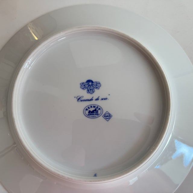 Modern Cocarde De Soie Breakfast Plate from Hermès, 1980s For Sale - Image 3 of 4