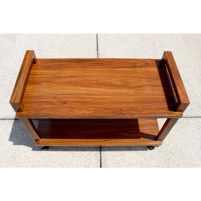 Mid-Century Modern Two-Tier Bar / Tv Cart by Gusdorf For Sale - Image 4 of 11