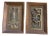 Vintage Turner Wall Art Framed Early American Cabin Cottage 2 Pieces For Sale