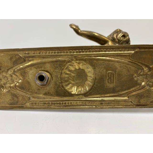 Pair of Antique Baroque Gilded Bronze Angel Sconces, France, 1920s (2) For Sale - Image 11 of 11