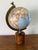 Wood Blue Globe on Wooden Stand With Brass Meridian For Sale - Image 7 of 9