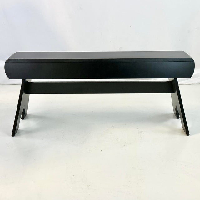 Vintage Americana Farmhouse Boho Chic Rustic Amish Style Bench For Sale - Image 10 of 11