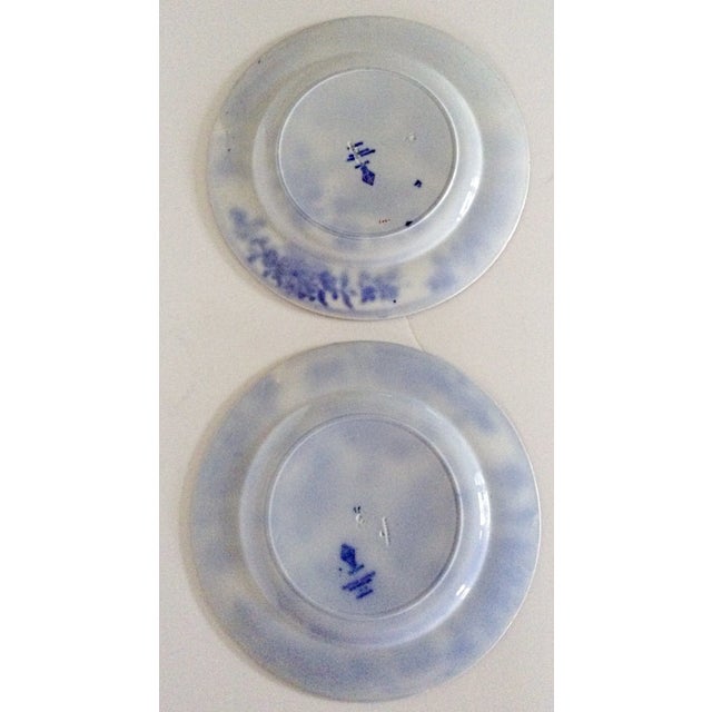 Wedgwood 19th C Wedgwood Flow Blue Plates - Pair For Sale - Image 4 of 6