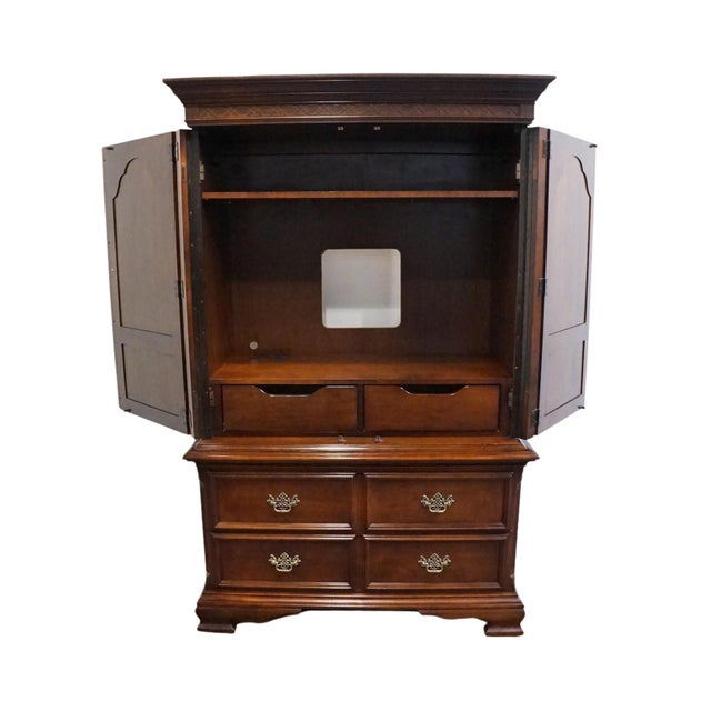 Stanley Furniture Stanley Furniture American Heritage Collection Mahogany Traditional Style 46" Media Armoire 172-13-15 For Sale - Image 4 of 14