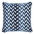 Schumacher Chevron Strie Velvet 20" Pillow in Lapis For Sale
