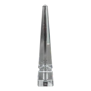 Mid 20th Century Baccarat Crystal France Osiris Obelisk Louxor Monument Glass Sculpture Large