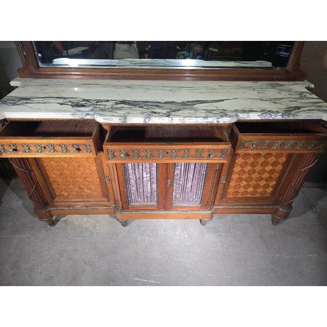Antique Mahogany and Gilt Bronze Breakfast Credenza, 1900 For Sale - Image 10 of 11