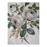 Schumacher 179630 Loudon Rose Ivory Cotton Chintz Fabric 4 Yards For Sale