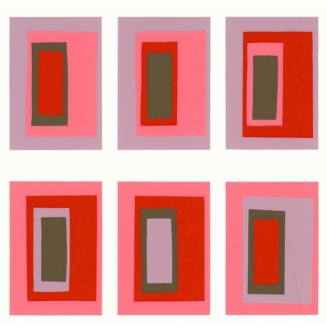 Bauhaus Josef Albers 1963 "Interaction of Color" Folder Xvi-2 Left Side Silkscreen Print For Sale - Image 3 of 9