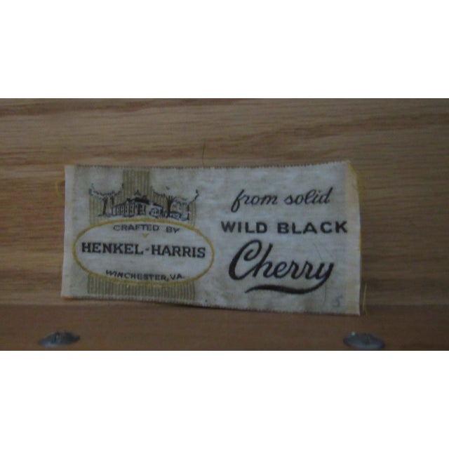 1980s Henkel Harris Cherry Dresser Designer Bachelors Chest For Sale - Image 9 of 13